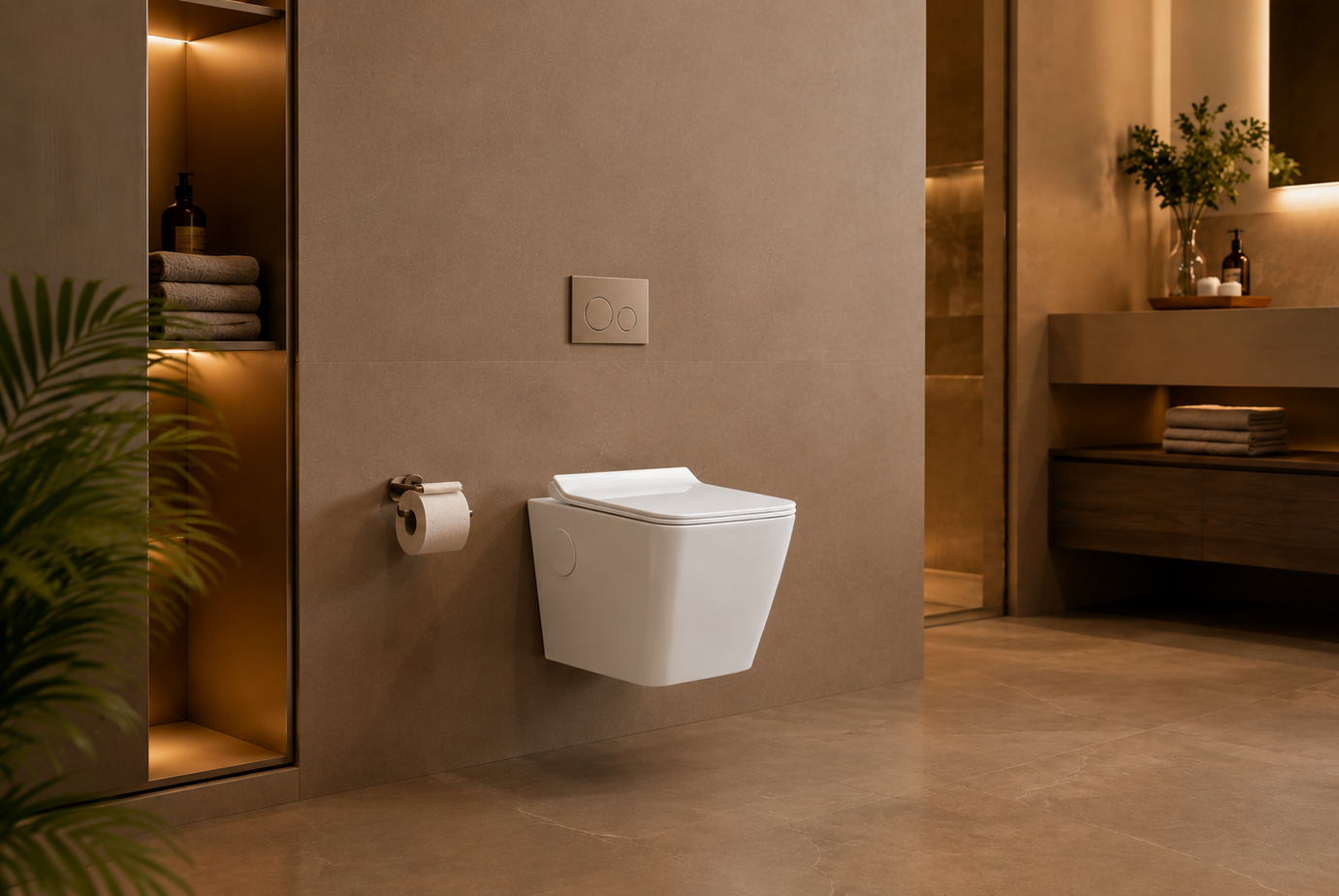 Wall mounted WC